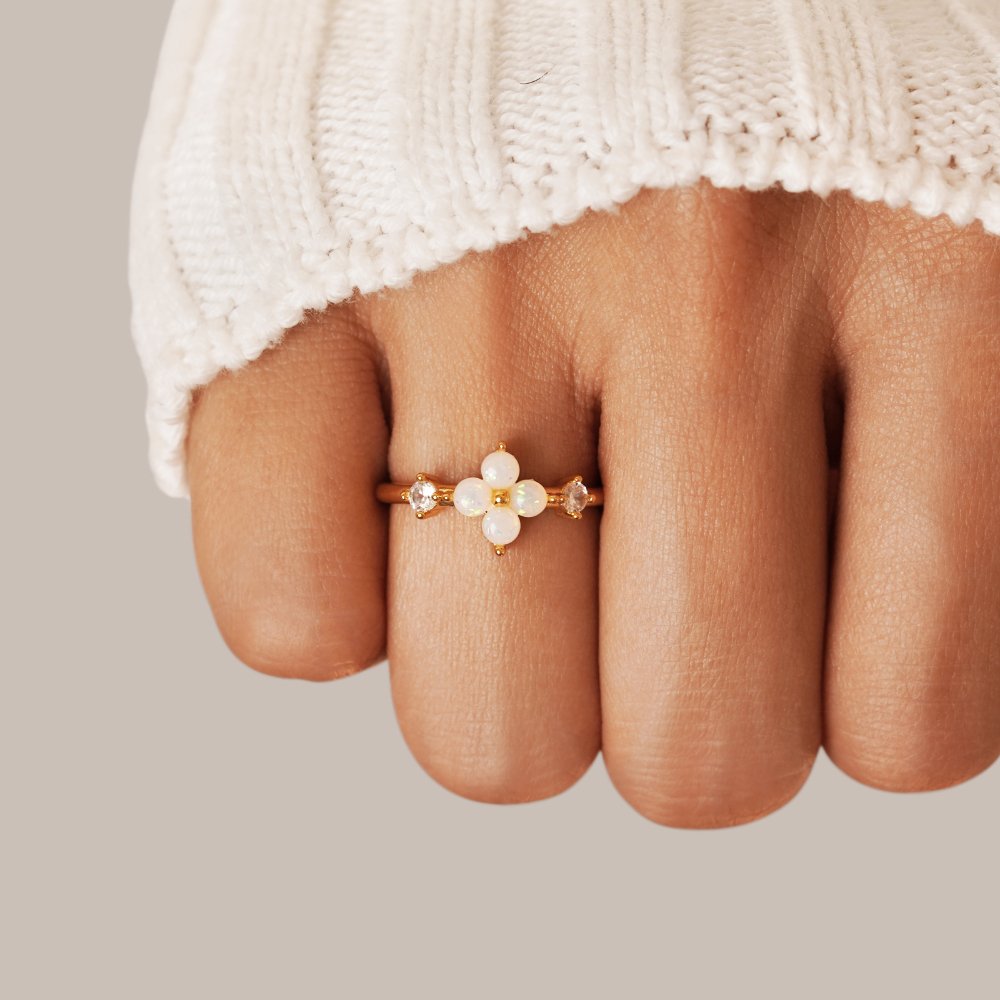 Flower Opal Ring