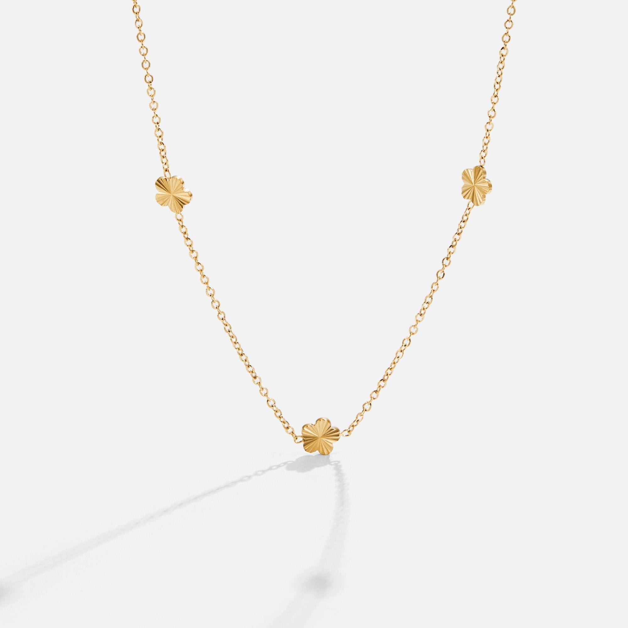Flower Power Gold Chain Necklace