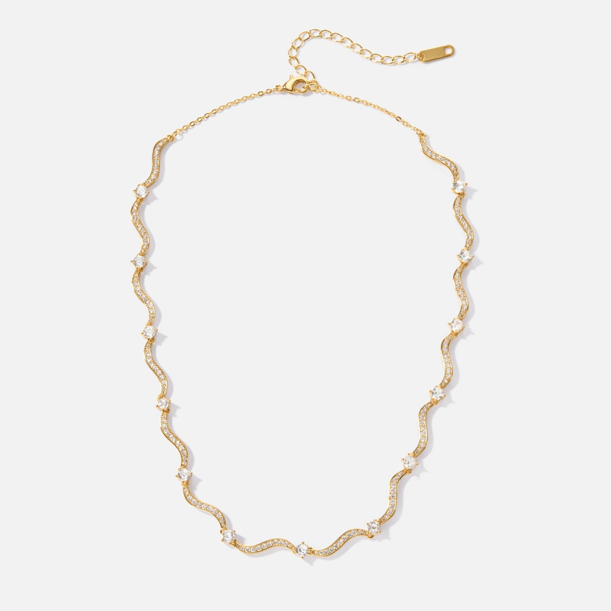 Freya Crystal Wave Necklace