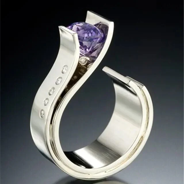 Purple Crystal Ring