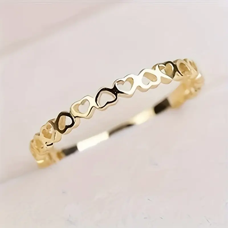 Gold Hearts Ring