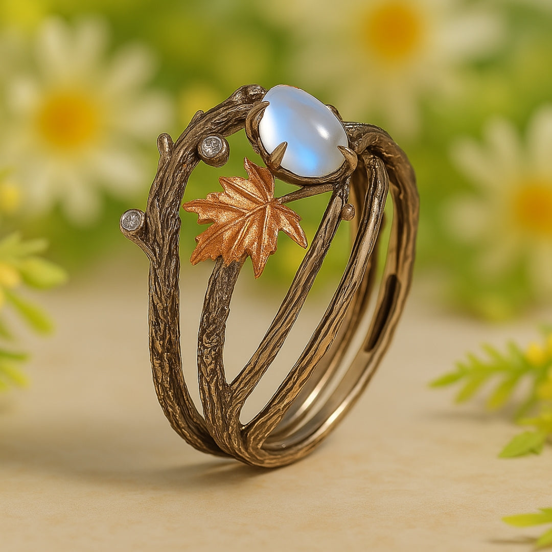 Lunar Glow Moonstone Ring