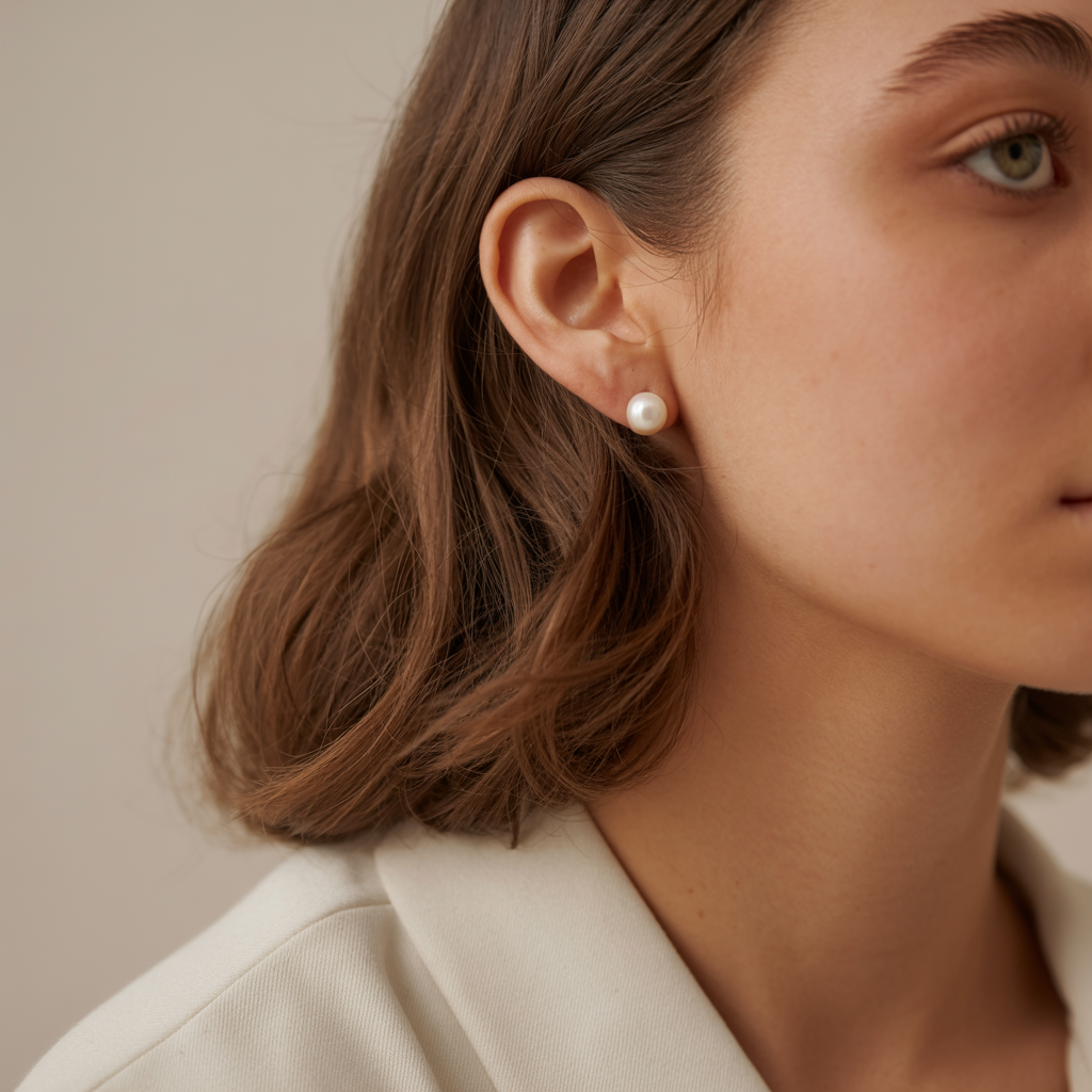 Timeless Elegance, Effortless Grace Pearl Stud Earrings