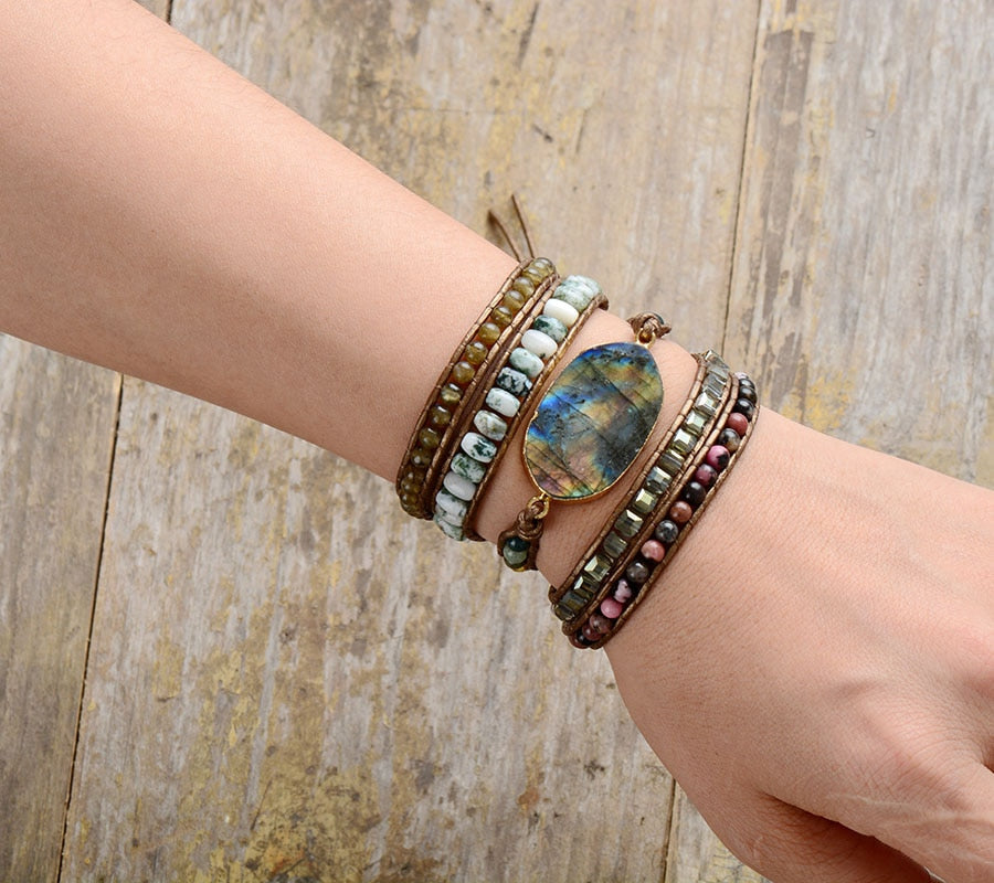 Labradorite Crystal Premium Bracelet