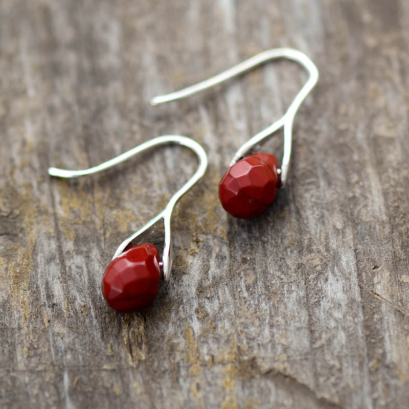 Red Jasper Drop Earrings