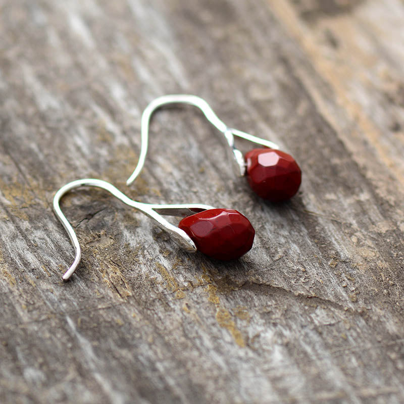 Red Jasper Drop Earrings
