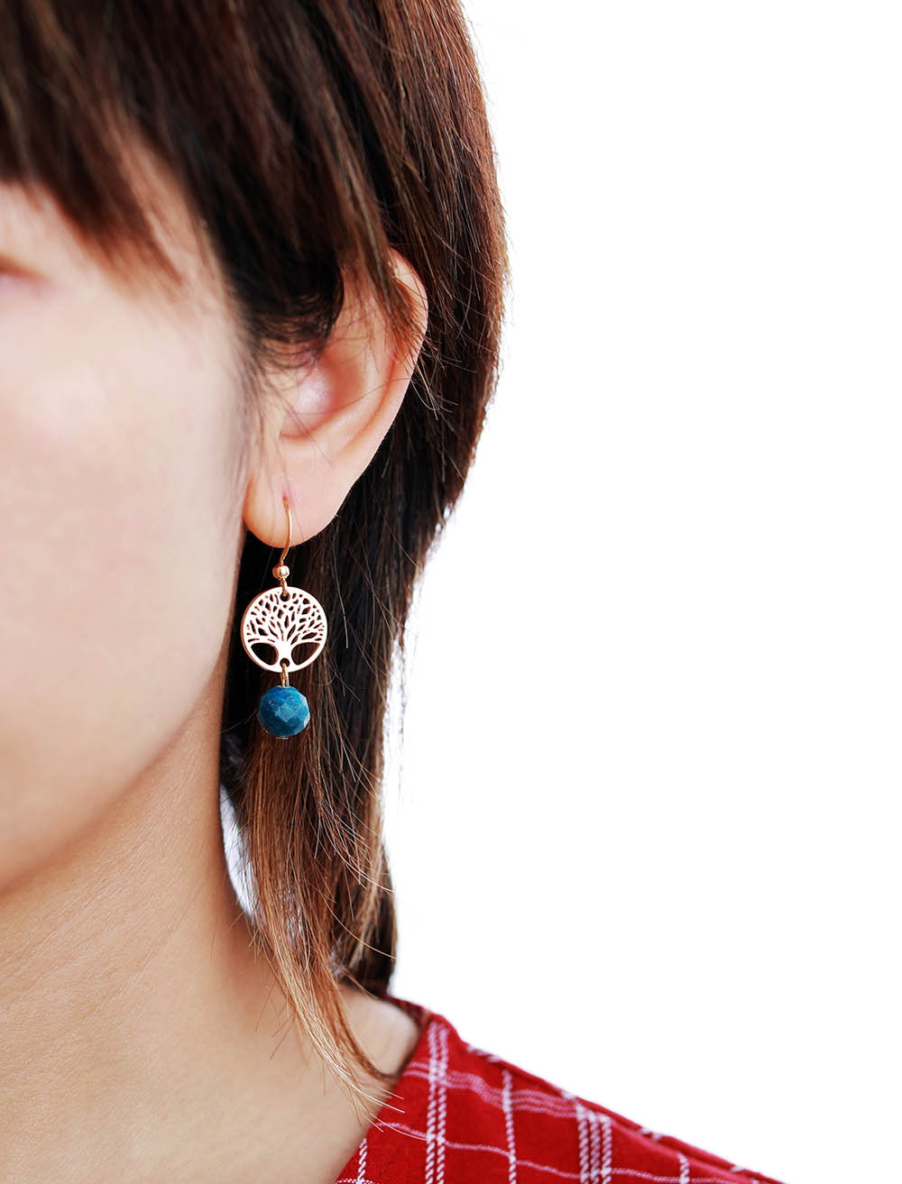 Tree of Life Apatite Earrings