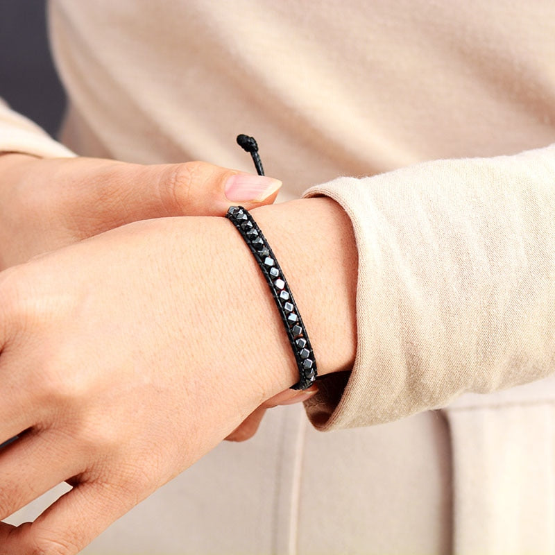 Hematite Beads Vintage Bracelet