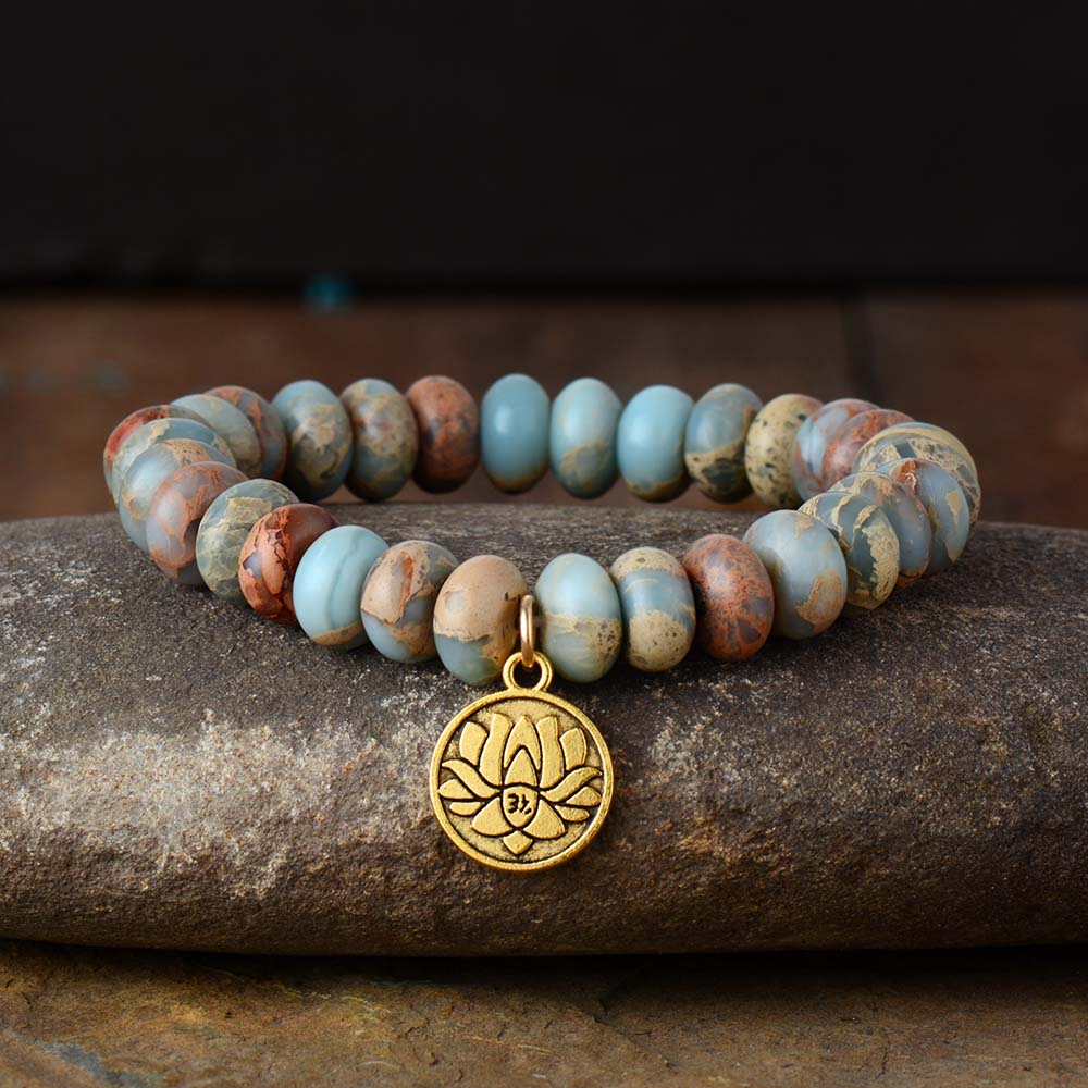Imperial Jasper Lotus Bracelet