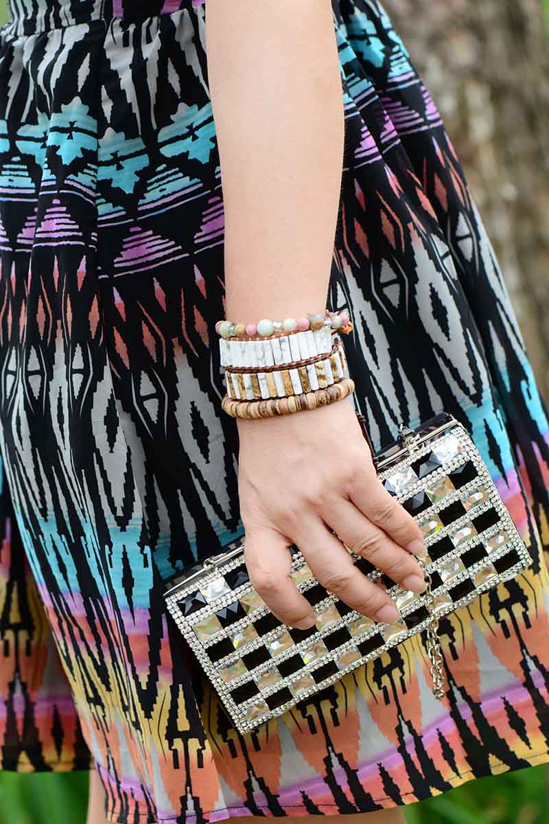 Howlite Tube Beads Bracelet