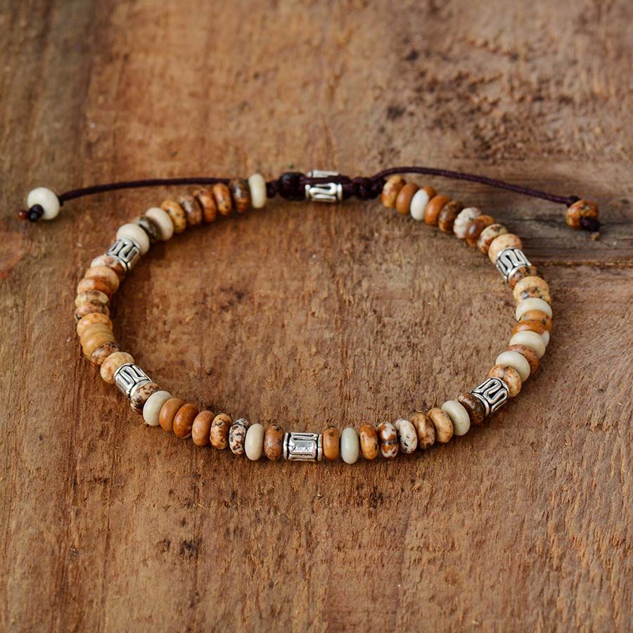 Disc Beads Jasper Bracelet