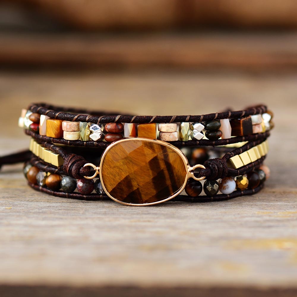 Tiger Eye Wrap Bracelet