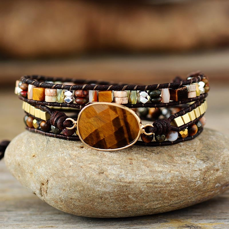 Tiger Eye Wrap Bracelet