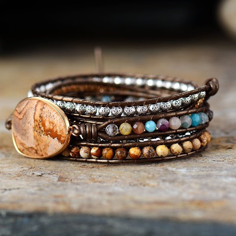 Picture Jasper Statement Bracelet