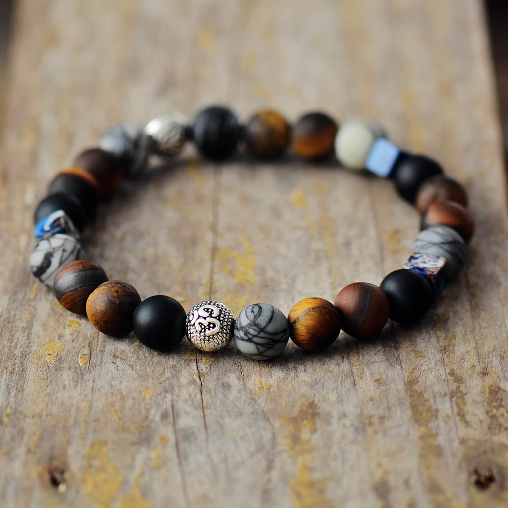 Mixed Natural Stones OM Bracelet