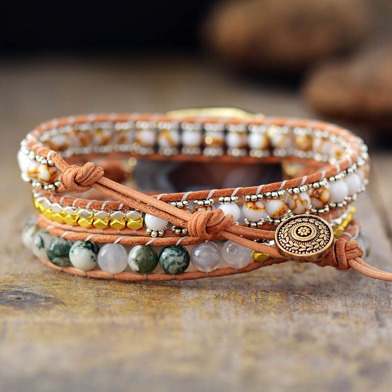 Botswana Agate Statement Bracelet