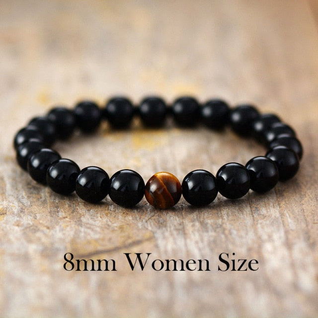 Black Obsidian & Tiger Eye Bracelet