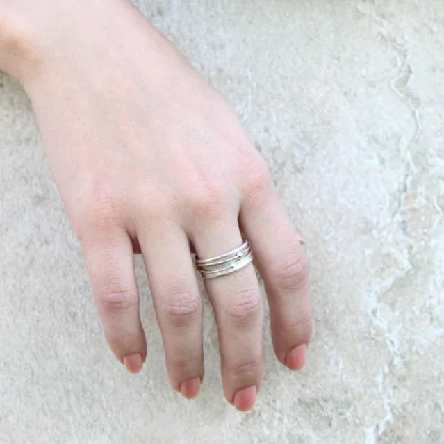 Vintage Gold Layered Silver Ring
