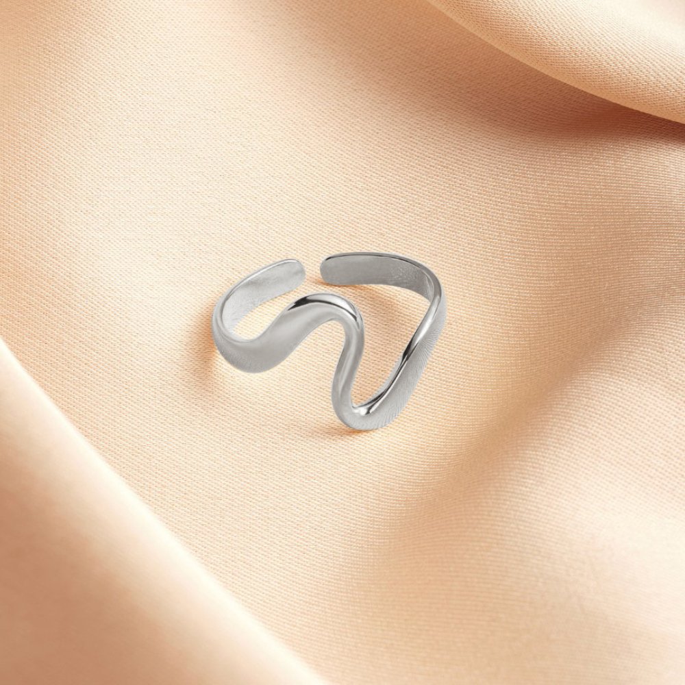 Silver Wave Ring