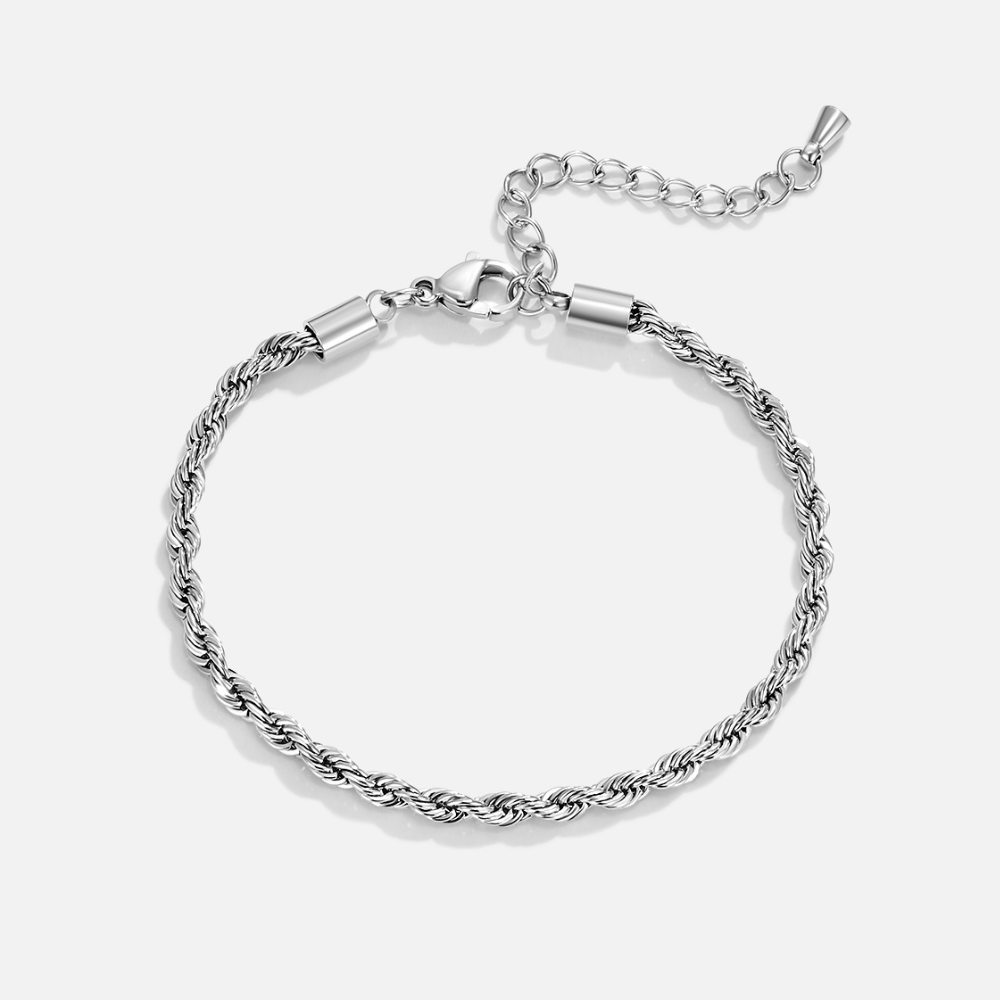 Twisted Chain Silver Bracelet