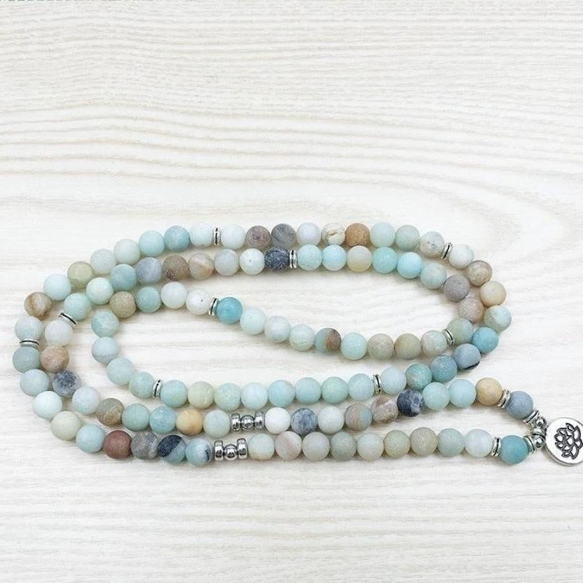 108 Natural Matte Amazonite Stone Mala Prayer Beads™