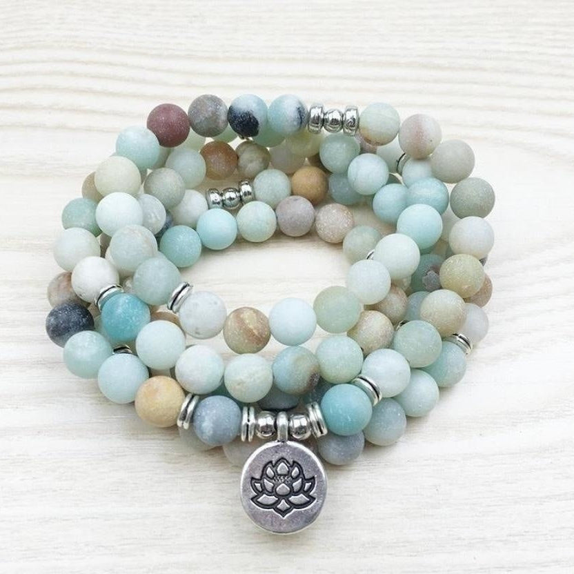 108 Natural Matte Amazonite Stone Mala Prayer Beads™