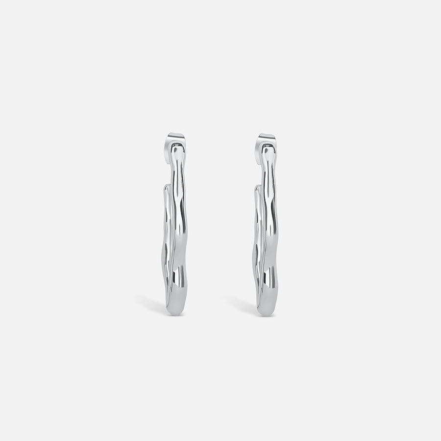 ZEPHYR HOOP EARRINGS - SILVER