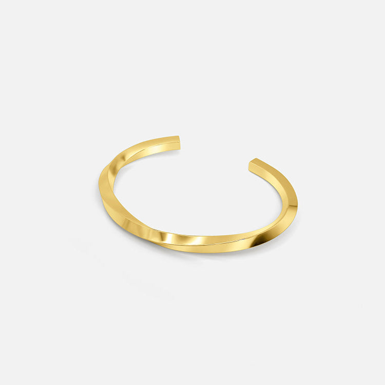WAVE CUFF BANGLE GOLD