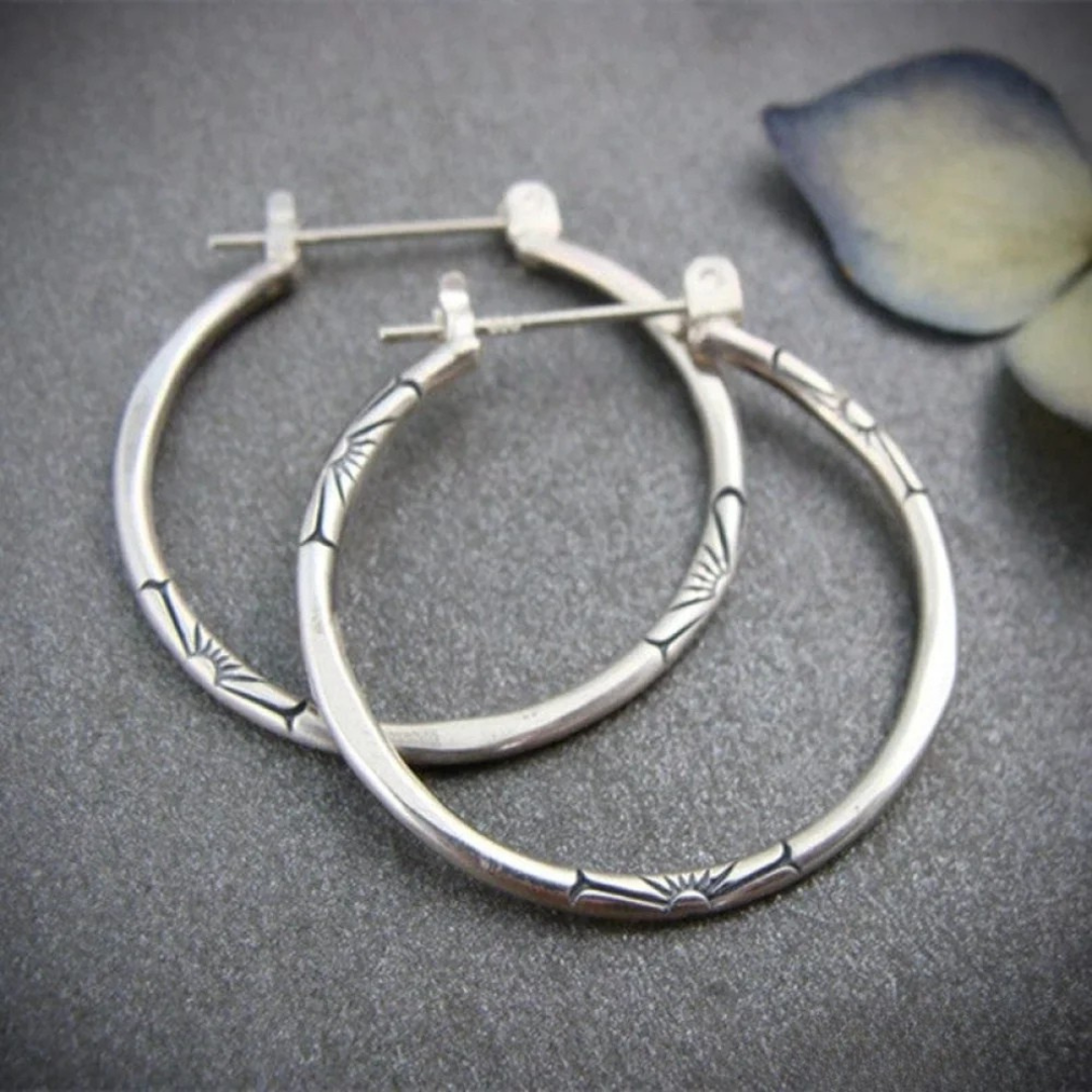 Classic Silver Hoop Earrings