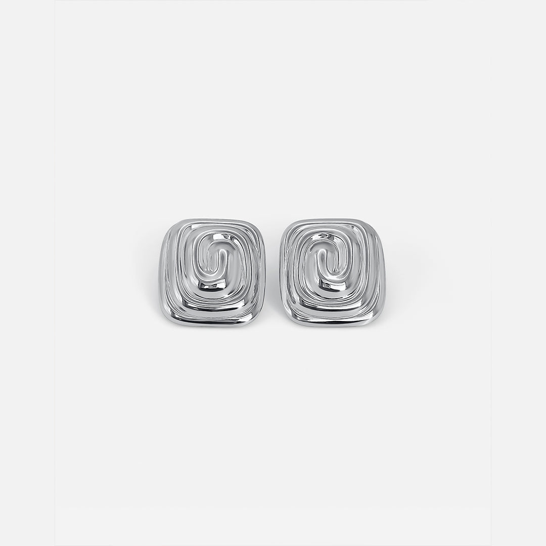 SPIRAL EARRINGS SILVER