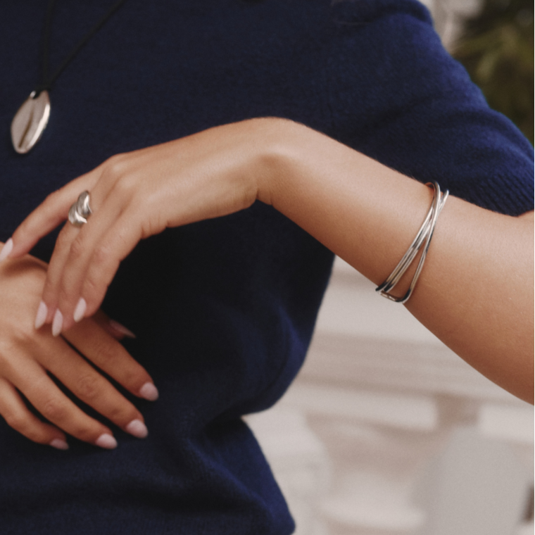 SILVER CUFF BANGLE