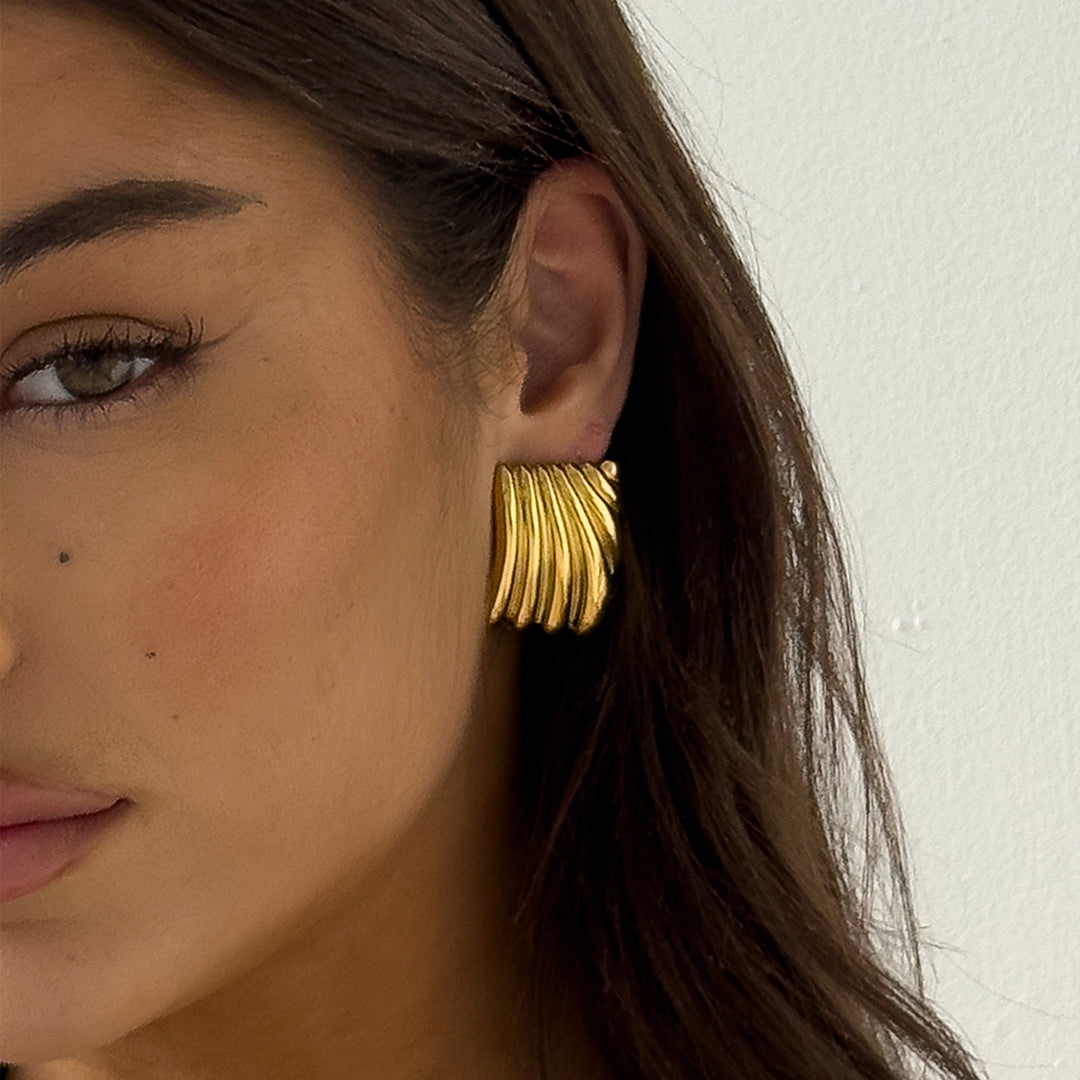 RIPPLE EARRINGS GOLD
