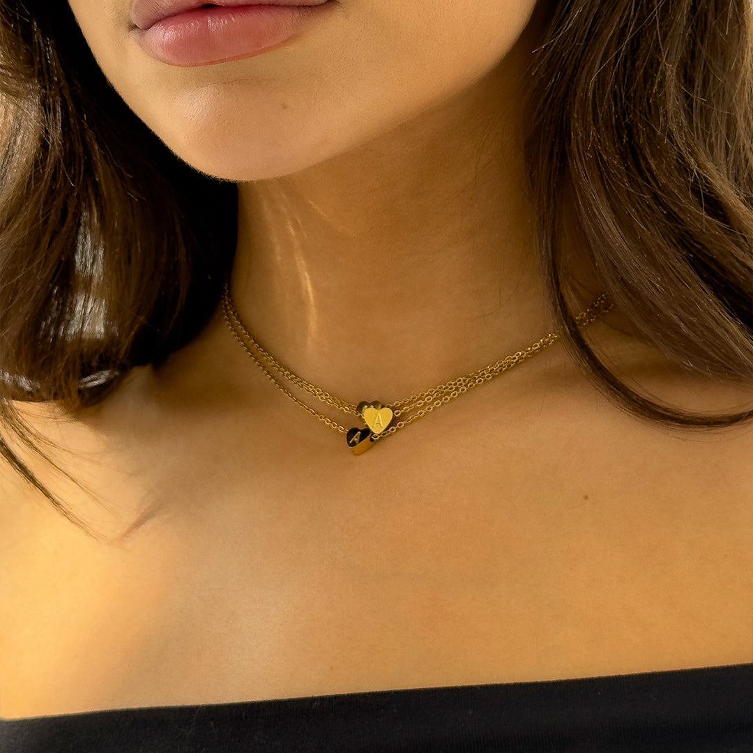 CUSTOM INITIAL HEART NECKLACE