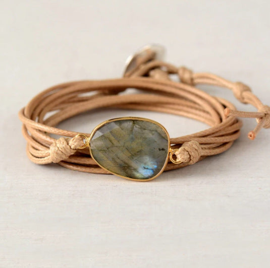 Labradorite Boho Bracelet - Aura Balance