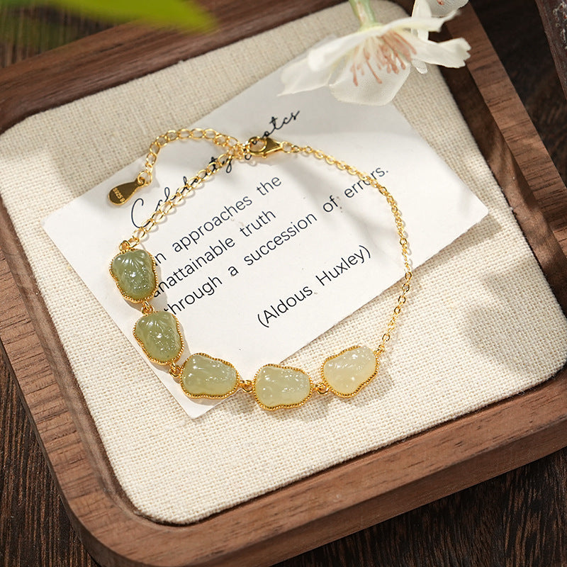 Hetian Jade Bracelet for Women Balance Healing