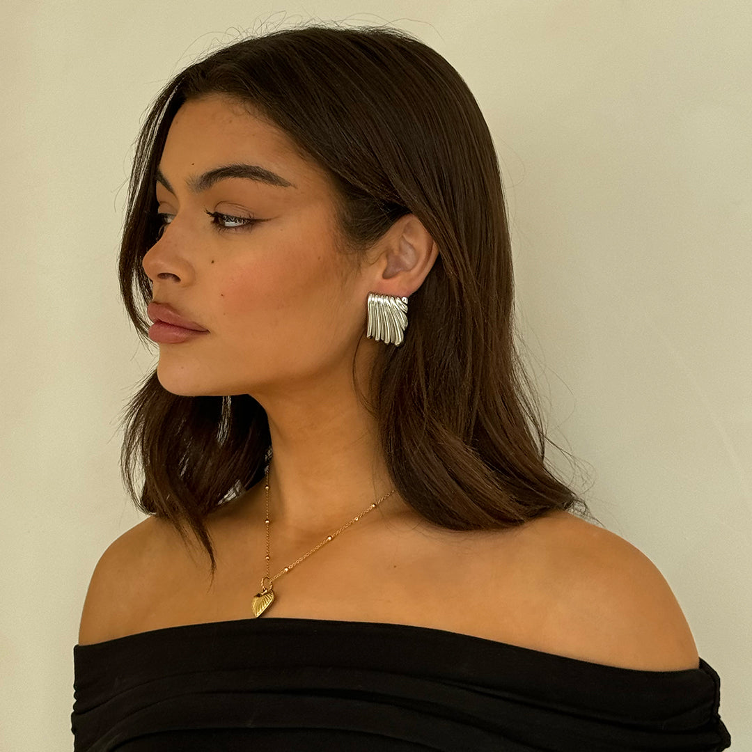 RIPPLE EARRINGS SILVER