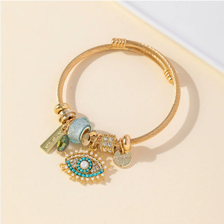 Unisex Beaded Bracelet Stainless Steel Copper Alloy Bear