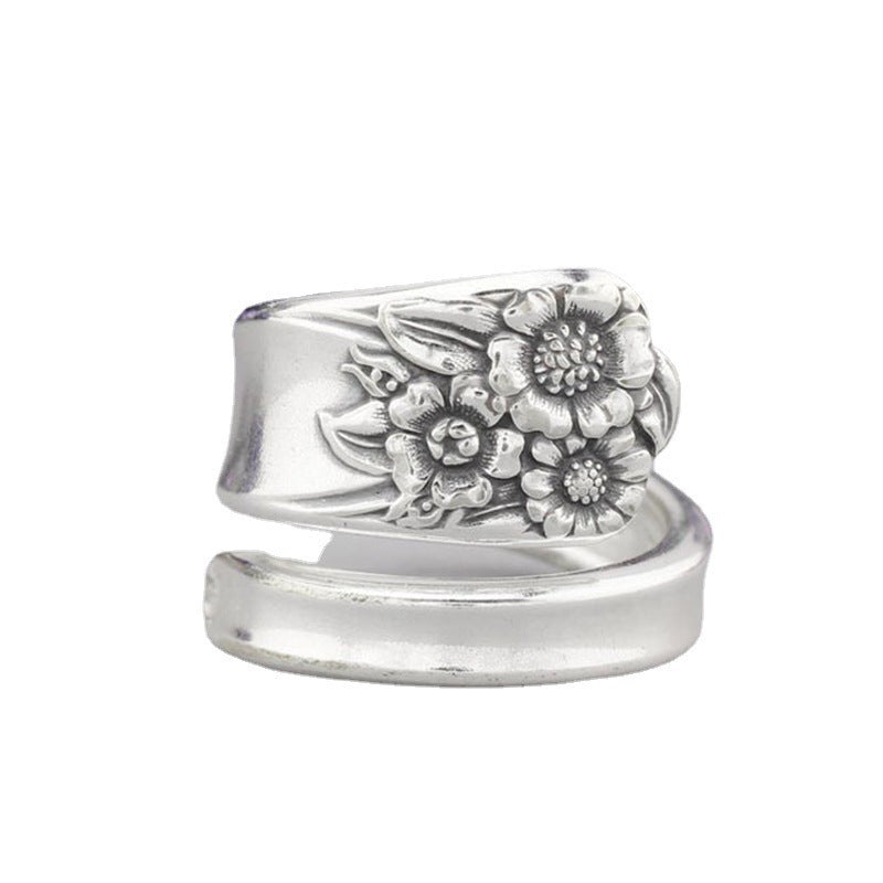 Retro Flower Shaped Ring Copper Unisex Adjustable Daisy