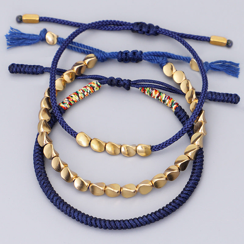 Handcrafted Navy Bracelet For Men Balance