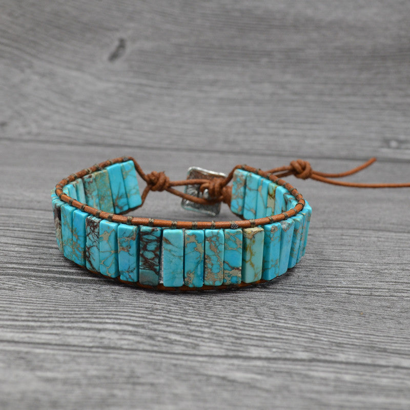 Imperial Jasper Handcrafted Bracelet, Protection For Men