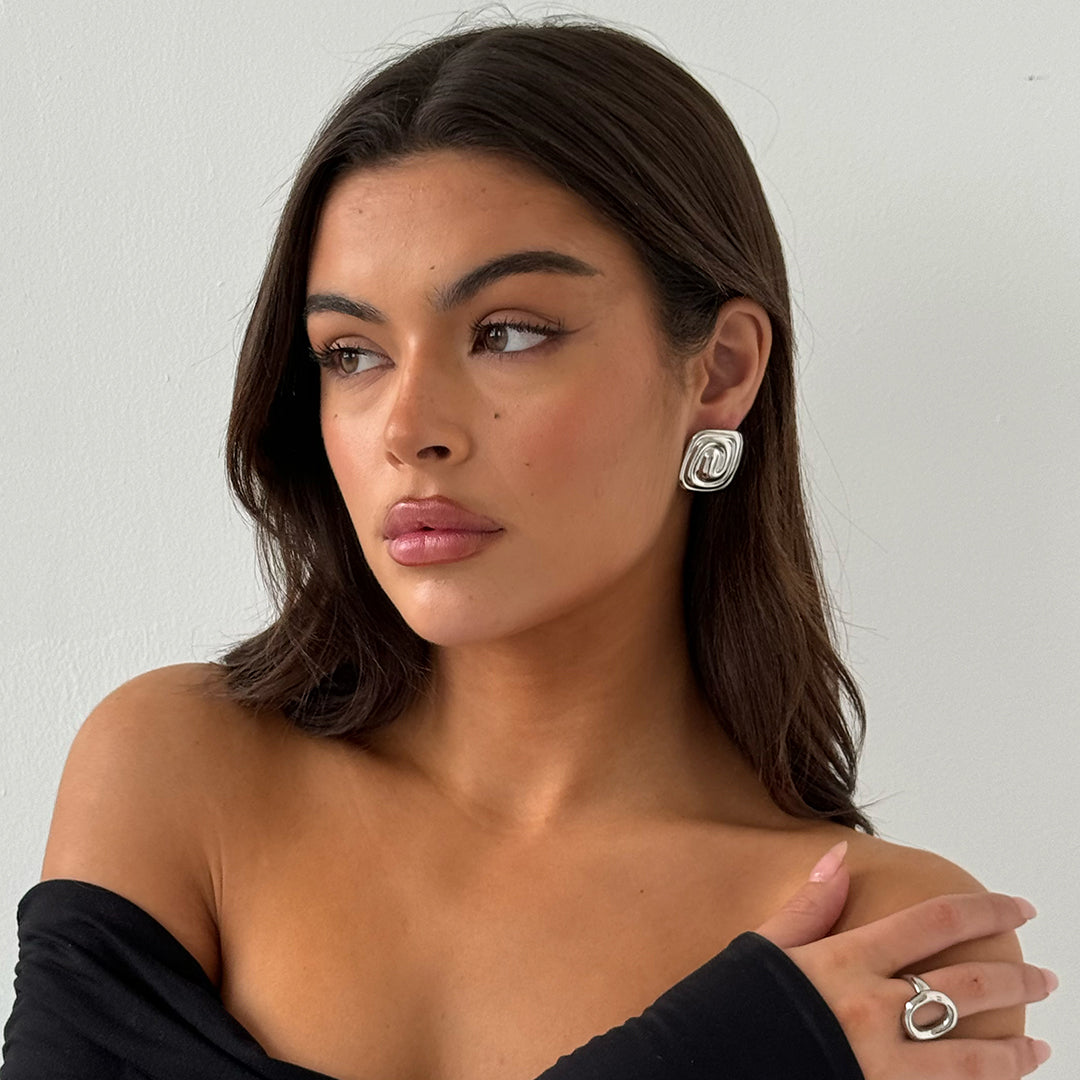 SPIRAL EARRINGS SILVER