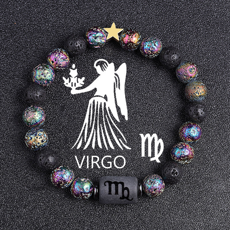 Twelve Constellation Natural Stone Beaded Bracelet Elite