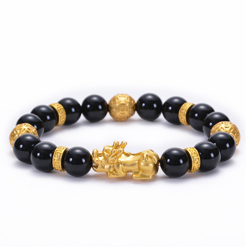 Black Agate Bracelet For Men Protection
