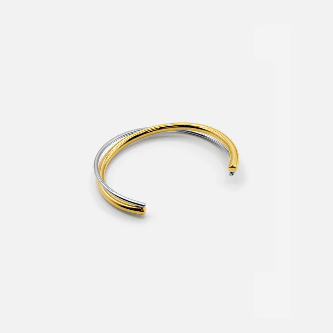 TWO TONE CUFF BANGLE