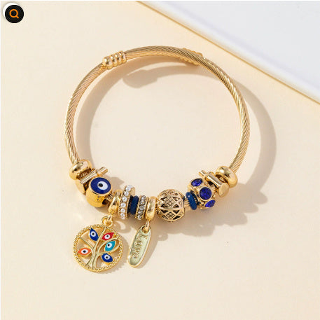 Unisex Beaded Bracelet Stainless Steel Copper Alloy Bear