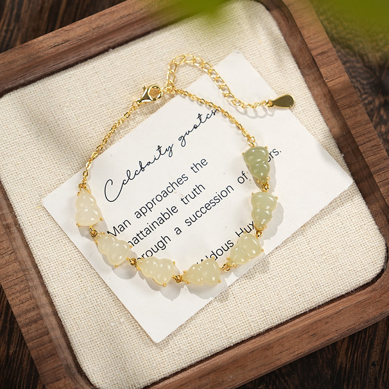 Hetian Jade Bracelet for Women Balance Healing