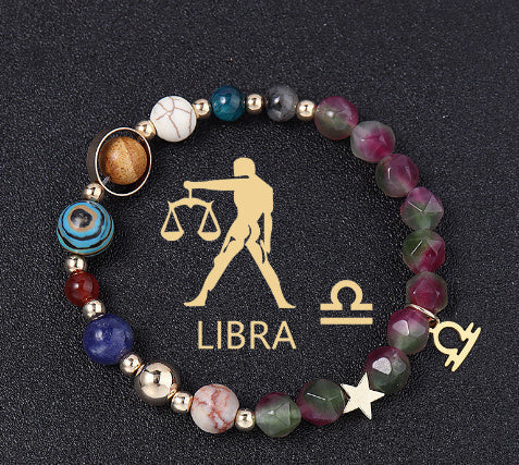 Handcrafted Zodiac Gemstone Balance Bracelet for Women
