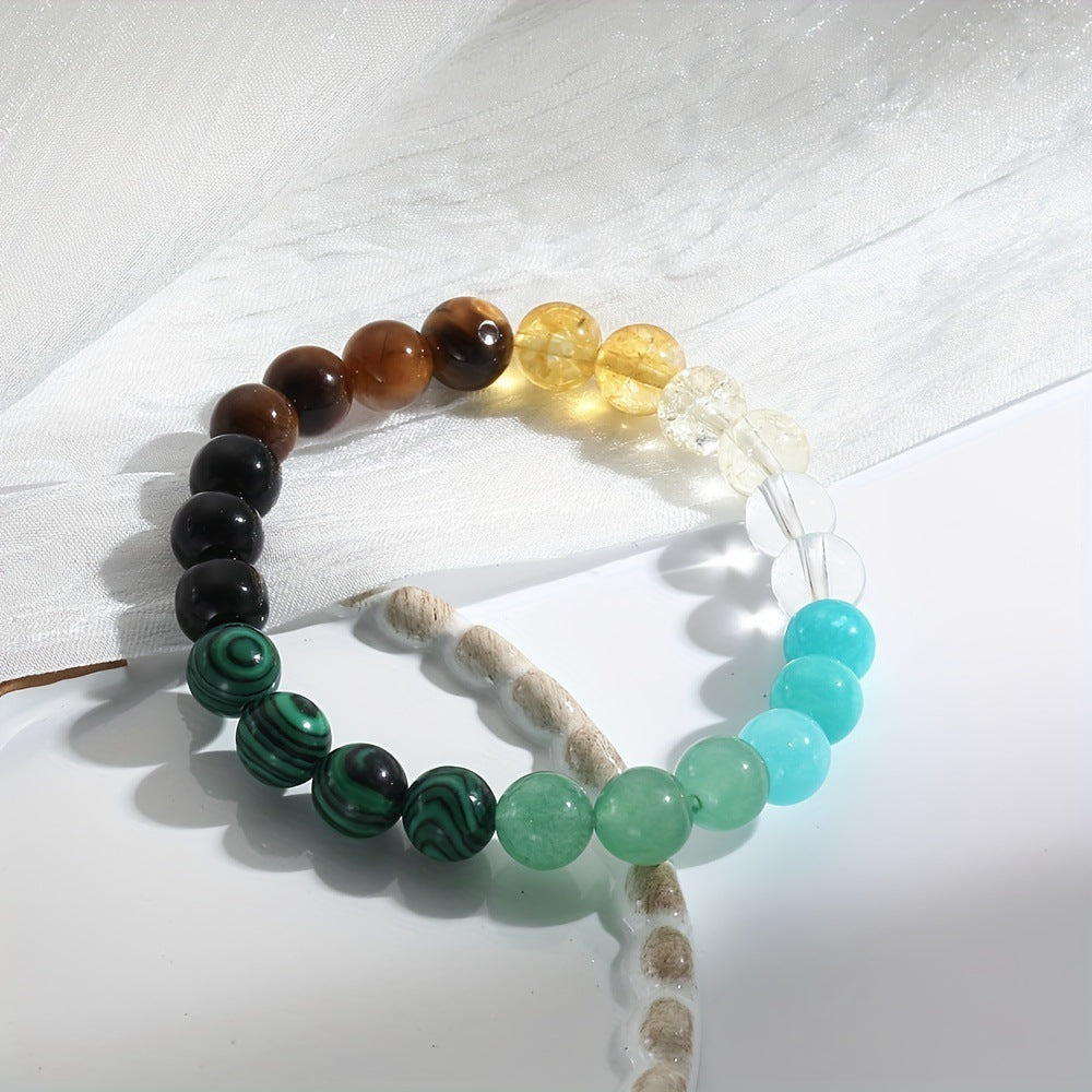 Exquisite Citrine Dongling Malachite Natural Stone Bracelet