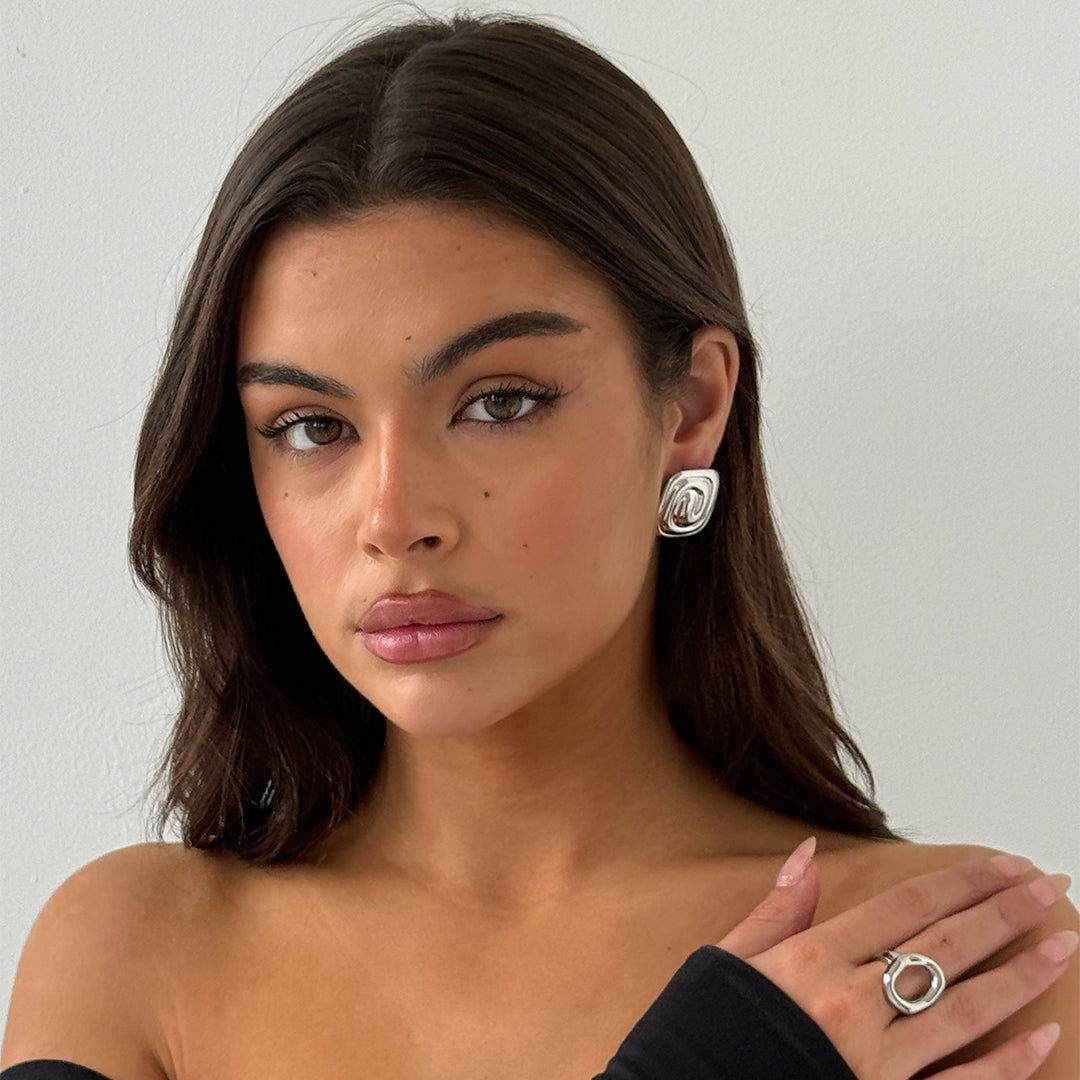 SPIRAL EARRINGS SILVER