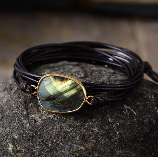 Labradorite Boho Bracelet - Aura Balance
